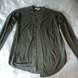 LOFT Green Cardigan Sweater Classic Knit Design